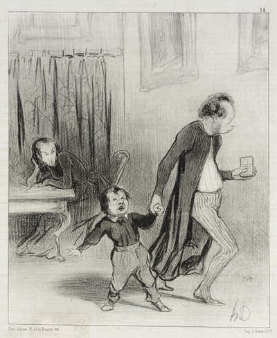 Modré punčochy (série tisků) od Honoré Daumier