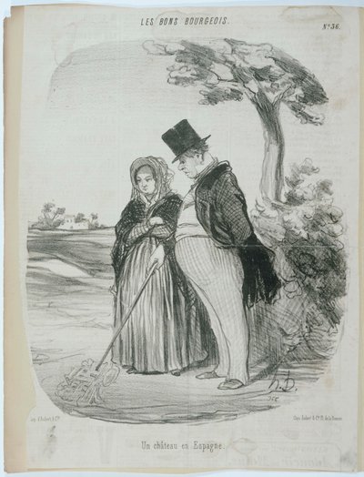 Zámek ve Španělsku od Honoré Daumier