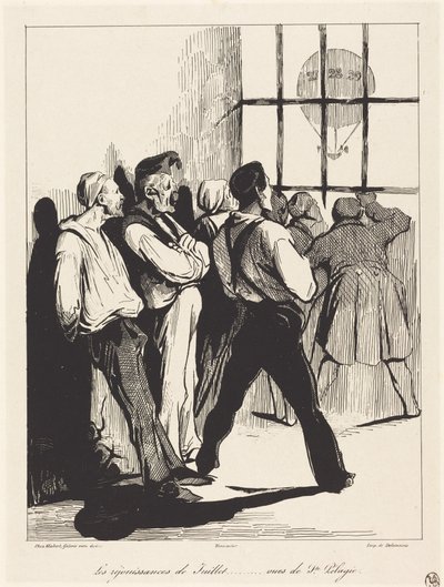 Červencové oslavy... viděné ze Ste. Pélagie od Honoré Daumier
