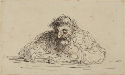 Muž čtoucí od Honoré Daumier