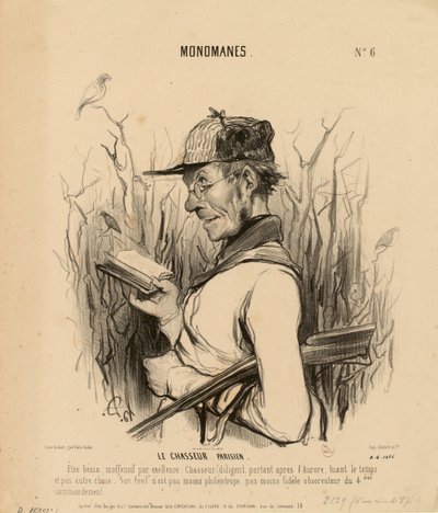 Monomani č. 6: Pařížský lovec. Nanejvýš laskavá, neškodná bytost... od Honoré Daumier