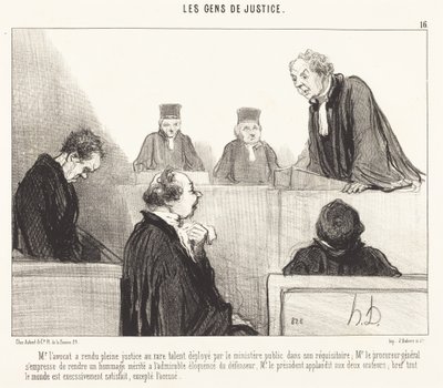 Pan právník udělal plnou spravedlnost... od Honoré Daumier