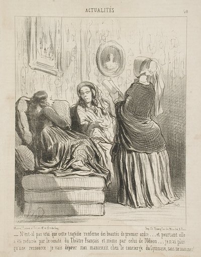 Není pravda, že tato tragédie obsahuje krásy...? od Honoré Daumier