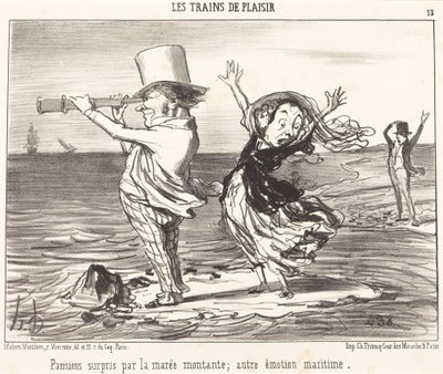 Pařížané překvapení přílivem... od Honoré Daumier