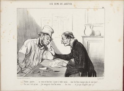 Souděte se, souděte se... bude to dobrý kousek, který zahrajete svému sousedovi... necháte ho spolknout více než sto écu! Ano, ale já... bych spolkl i své vlastní... écu, a na to nemám chuť! od Honoré Daumier