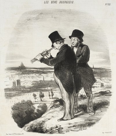 Pro krásný výhled, tady je krásný výhled! od Honoré Daumier