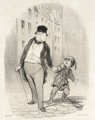 Jestli nepřijdeš do školy rychleji než takhle od Honoré Daumier