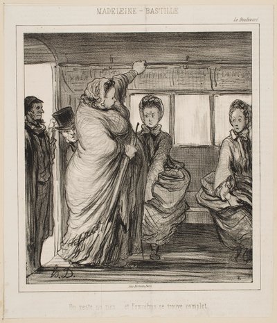Autobusová linka Madeleine-Bastille od Honoré Daumier