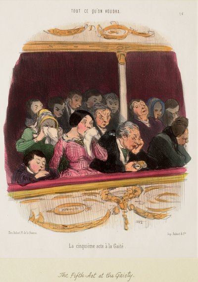 Páté dějství v Gaiety od Honoré Daumier