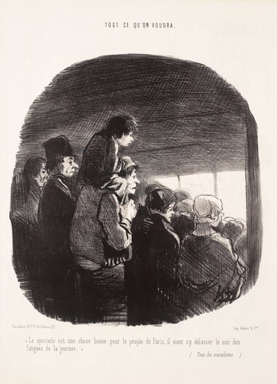Podívaná je dobrá věc pro lid Paříže od Honoré Daumier