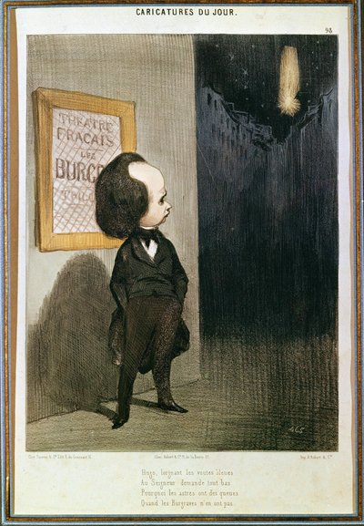 Neúspěch purkrabí Victora Huga (1802 - 1885), v roce 1843. Kreslený film Honoré Daumier (1808 - 1879). Paříž, Muzeum Victora Huga. od Honoré Daumier