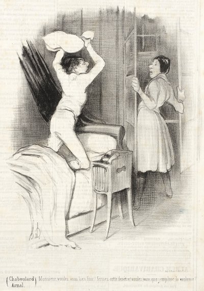 Théâtre du Vaudeville - Po půlnoci od Honoré Daumier