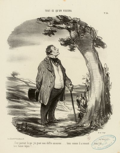 Cokoli si přejete č. 35: Právě tam jsem však vyryl svůj milostný znak... od Honoré Daumier