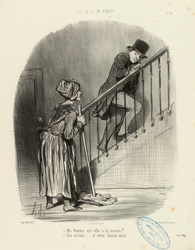 Cokoli si přejete, č. 4: Je moje žena doma? ... od Honoré Daumier