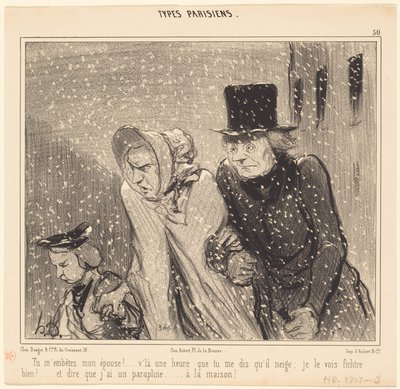 Obtěžuješ mě, ženo!... tady je hodina... od Honoré Daumier