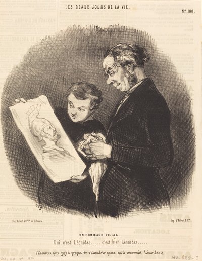 Synovská pocta od Honoré Daumier