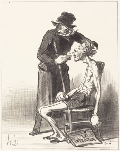Nešťastný zápasník od Honoré Daumier