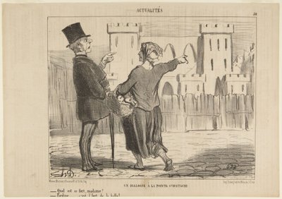 Dialog na Pointe St. Eustache od Honoré Daumier