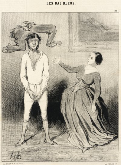 Žena jako já... přišít knoflík?... od Honoré Daumier