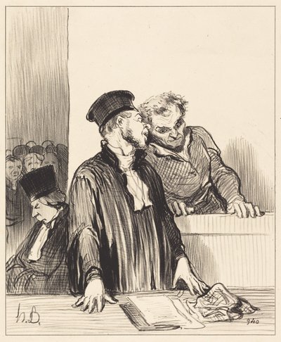A teď vám státní zastupitelství sděluje… nepříjemné… věci... od Honoré Daumier