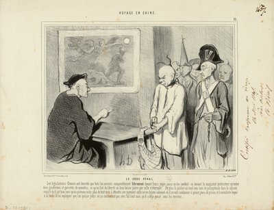 Cesta do Číny č. 31: Trestní zákoník. Čínští zákonodárci nařídili, aby všichni obžalovaní... od Honoré Daumier