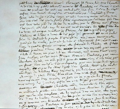 Strana 4 z „Nemocnice a lidé“ (pero a inkoust na papíře) od Honore de Balzac