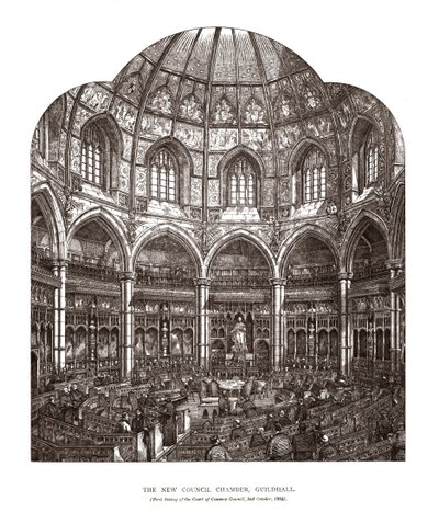 The New Council Chamber Guildhall, 1884, 1886 od Horace Jones