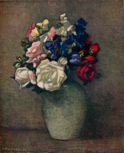 Sweet Peas and Roses, c20. století od Horace Mann Livens