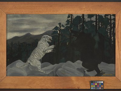 Modrý tygr (olej na látce) od Horace Pippin
