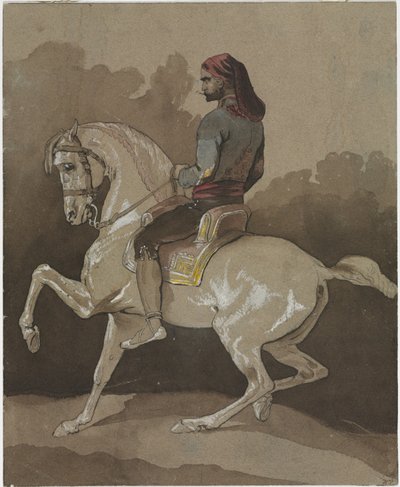 Arab na koni od Emile Jean Horace Vernet