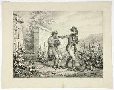 Zatčení pytláka od Emile Jean Horace Vernet