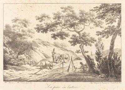Kus v baterii od Emile Jean Horace Vernet