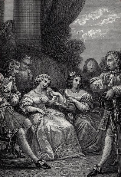 Misantrop nebo zamilovaný Atrabilaire – rytina z „Díla“ Jean-Baptiste Poquelin dit Moliere (Jean Baptiste Poquelin od Emile Jean Horace Vernet