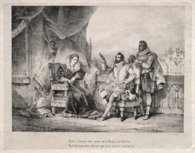 Marie de Medici a Jindřich IV z Francie. od Emile Jean Horace Vernet