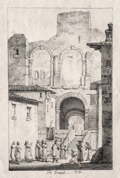 Průvod v Arles od Emile Jean Horace Vernet