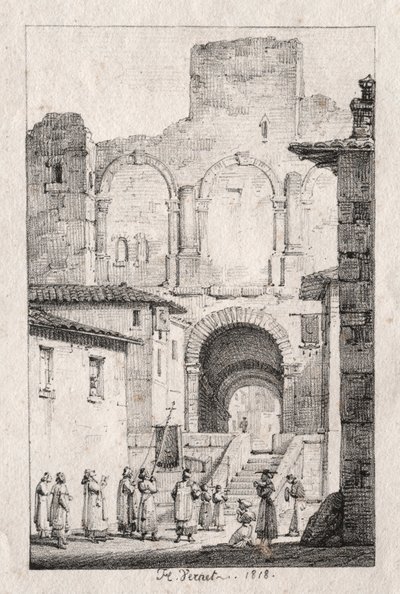 Průvod v Arles, 1918. od Emile Jean Horace Vernet