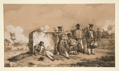 Vojáci v potyčkách od Emile Jean Horace Vernet