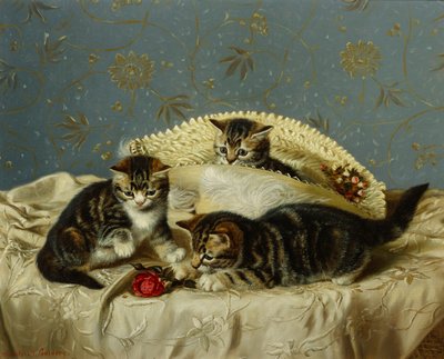 Koťata až k neplechu (olej na plátně) od Horatio Henry Couldery