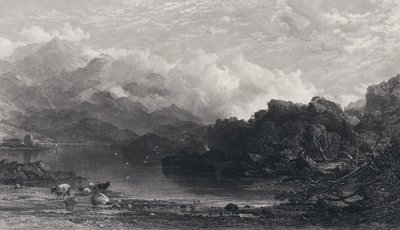 Highland Loch, mlha na horách od Horatio Macculloch