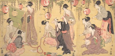 Parodie na Yuranosuke v Pleasure Quarters, ca. 1797. od Hosoda Eishi