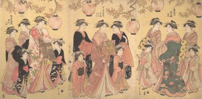 Yoshiwara Parade na podzim, ca. 1793. od Hosoda Eishi