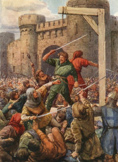 „Back to Back Stood the Dauntless Two“ (barva lito) od Howard Davie