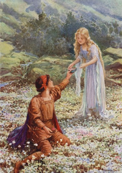 "Dej mi něco k pití" z "Tři granátová jablka" (barva litho) od Howard Davie