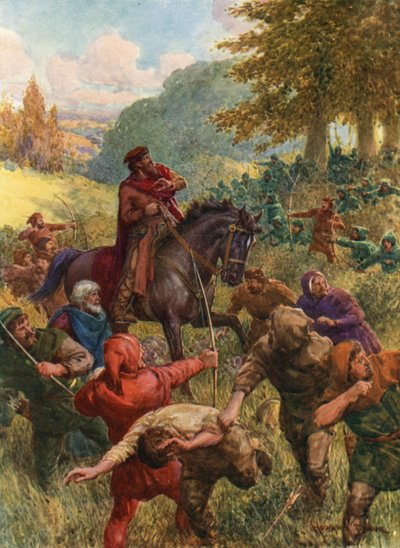 „Záchrana sira Richarda z Lea“ (barva lito) od Howard Davie