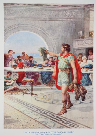 „Pak Perseus zvedl hlavu Gorgony“ (barva lito) od Howard Davie
