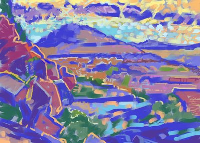 Land and Light, Sedona (počítačové umění) od Howard Ganz