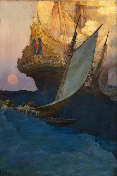 Útok na galeonu od Howard Pyle