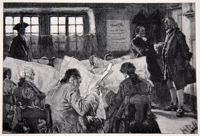 V čítárně kavárny v New Yorku od Howard Pyle