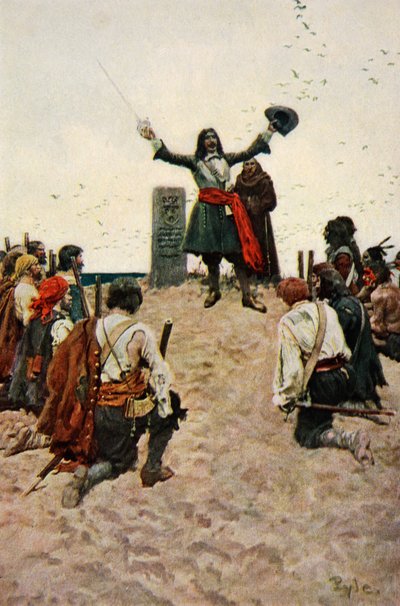 La Salle Křtiny země ‚Louisiana‘, publikoval v Harperův časopis, 1905 od Howard Pyle