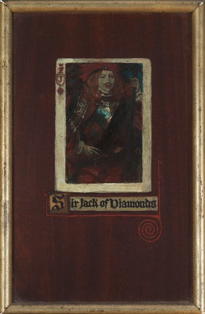 Sir Jack of Diamonds (olej na panelu) od Howard Pyle